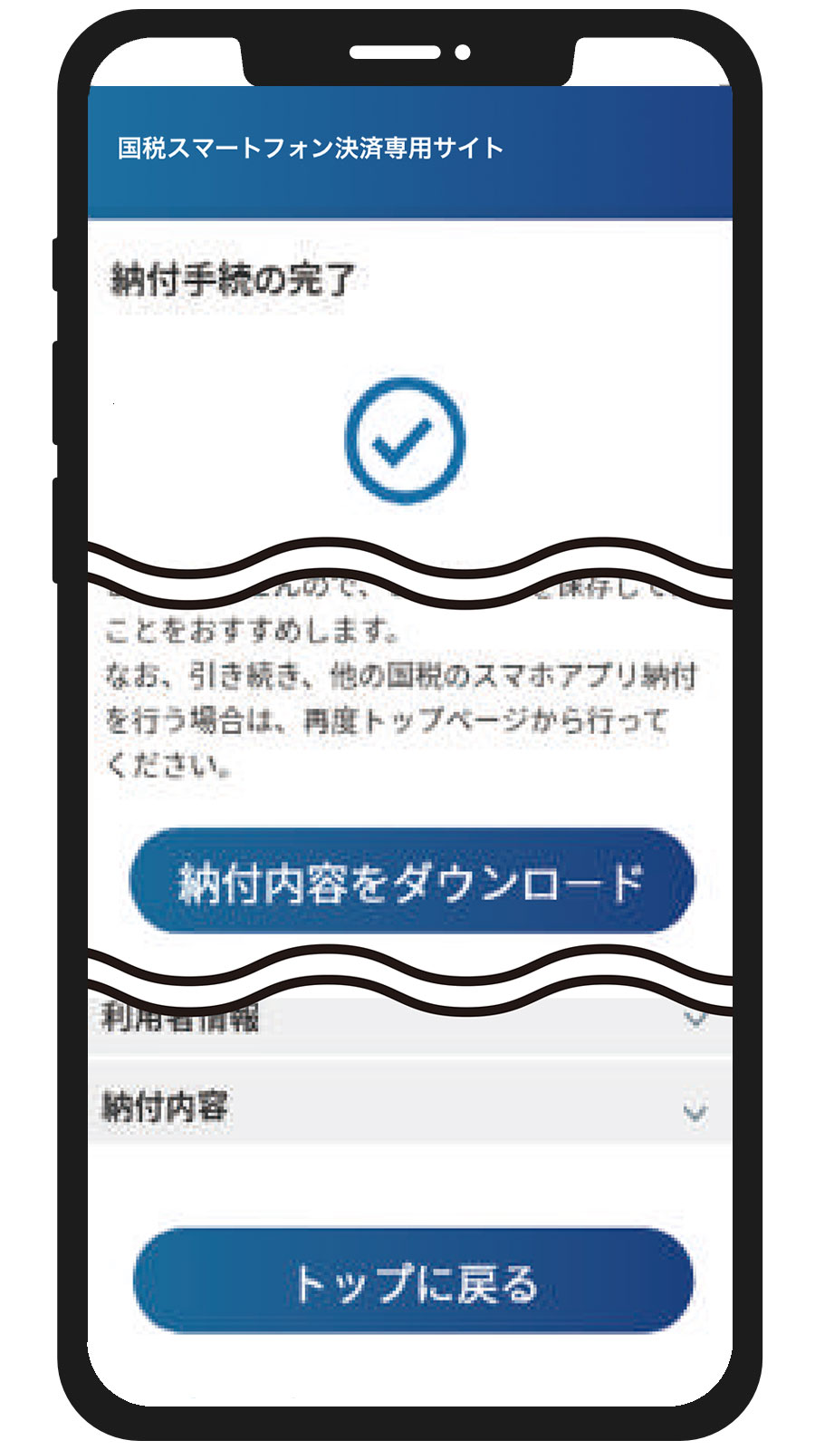 納付手続の完了